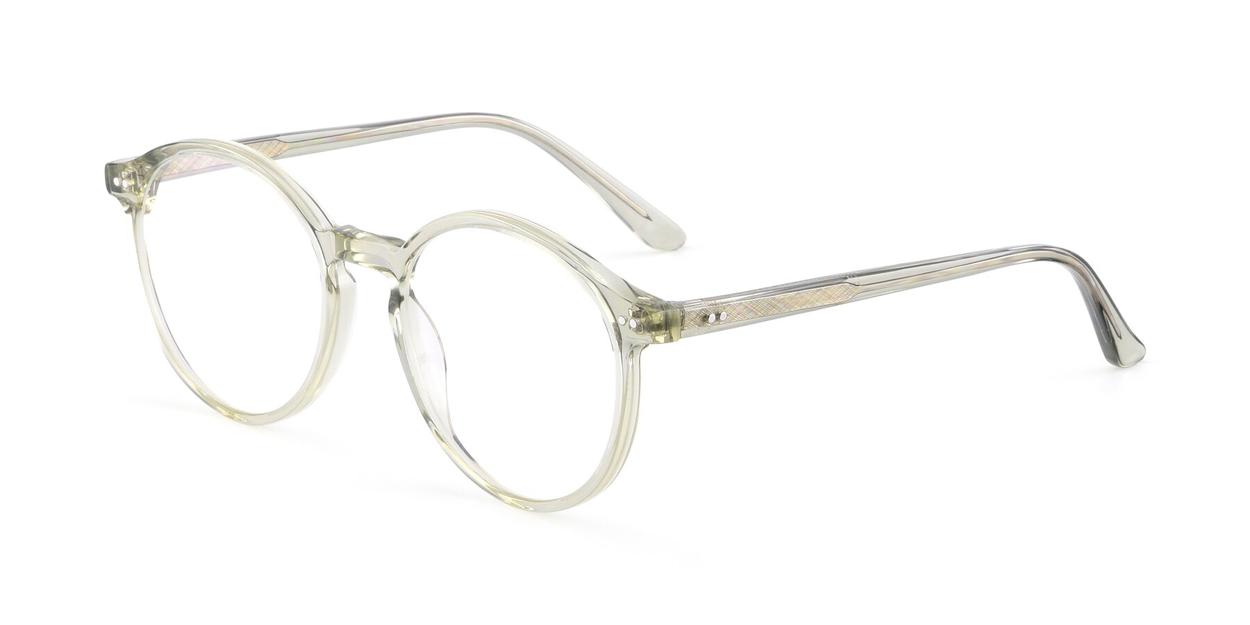 Angle of 17571 in Transparent Green with Clear Reading Eyeglass Lenses