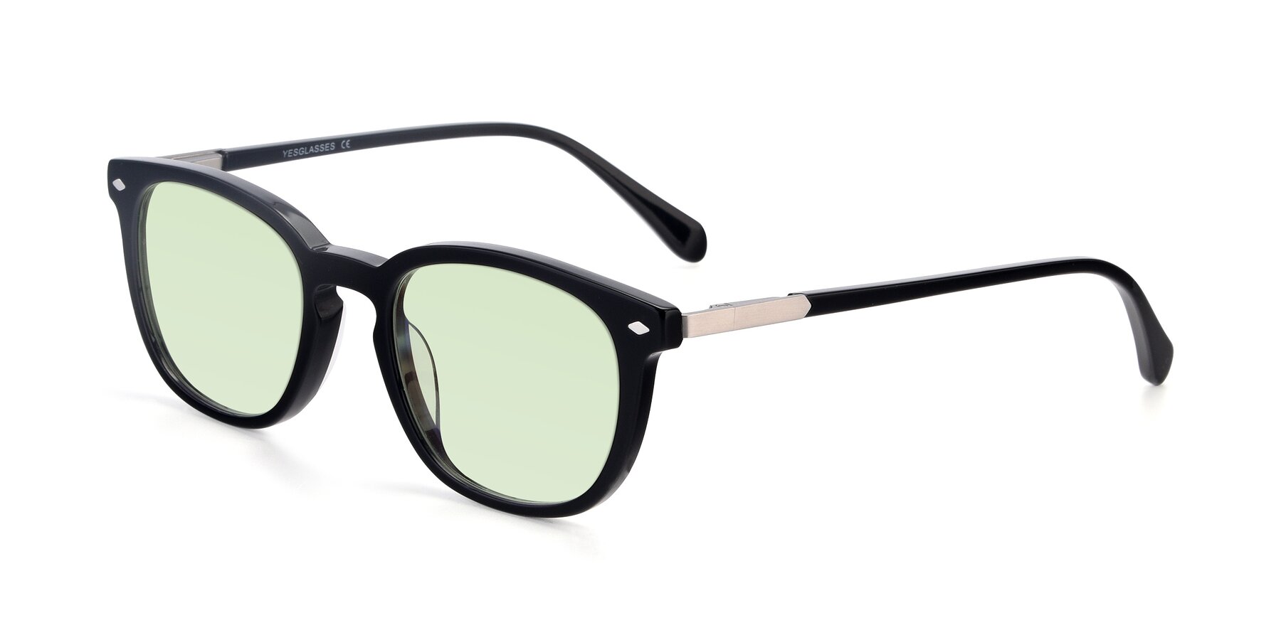 Angle of 17578 in Black with Light Green Tinted Lenses