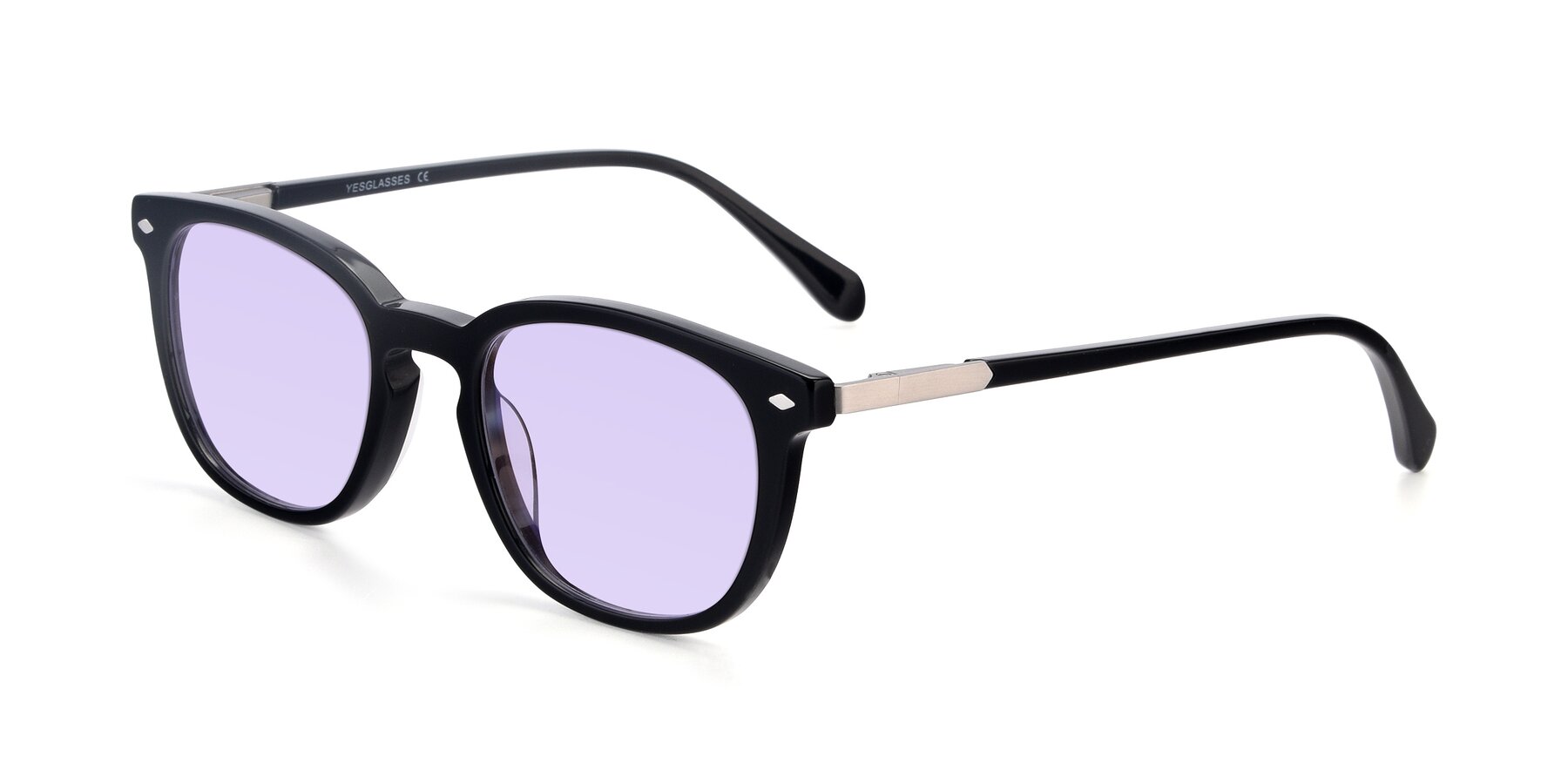 Angle of 17578 in Black with Light Purple Tinted Lenses