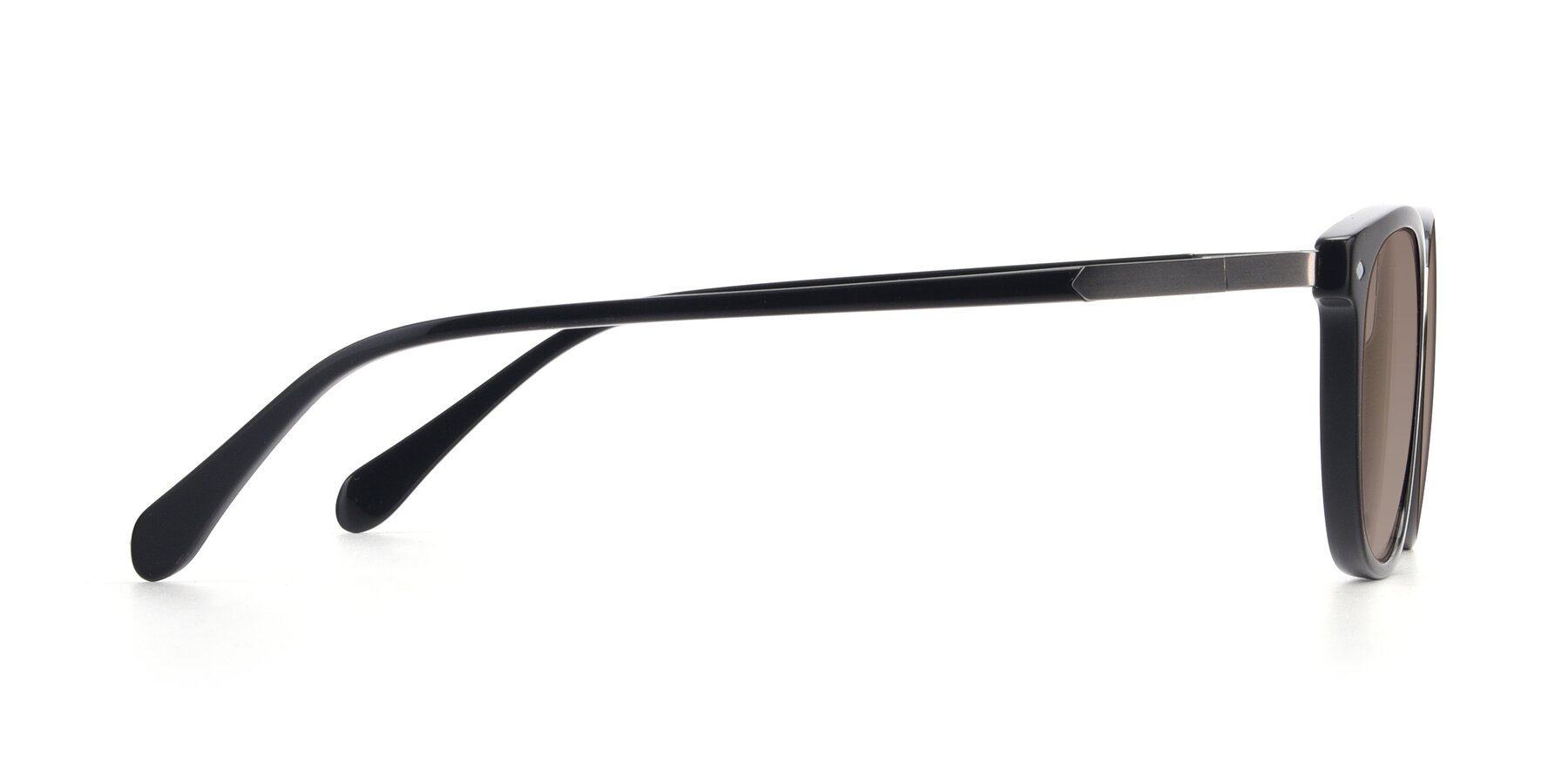 Side of 17578 in Black with Medium Brown Tinted Lenses
