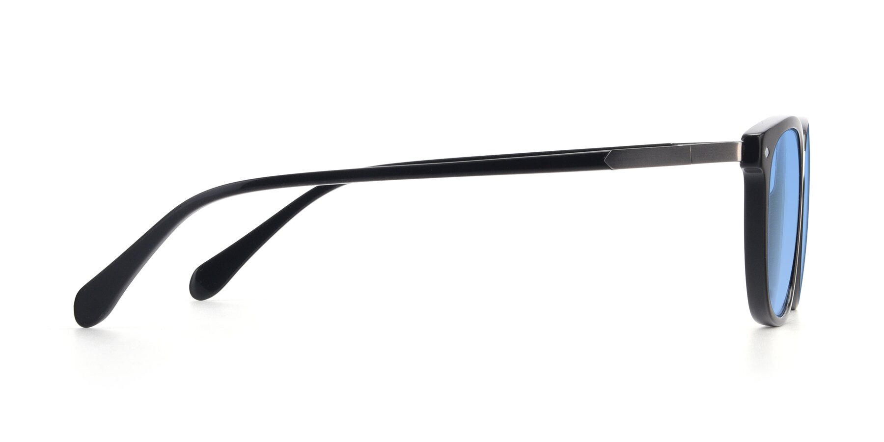 Side of 17578 in Black with Medium Blue Tinted Lenses