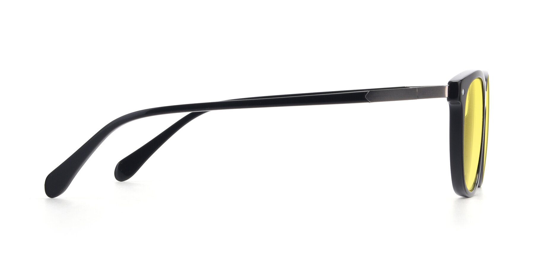 Side of 17578 in Black with Medium Yellow Tinted Lenses