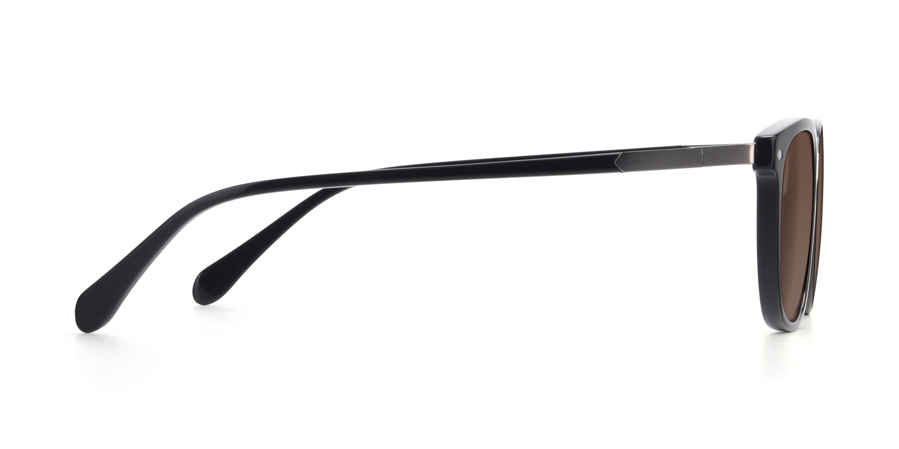 Side of 17578 in Black with Brown Tinted Lenses