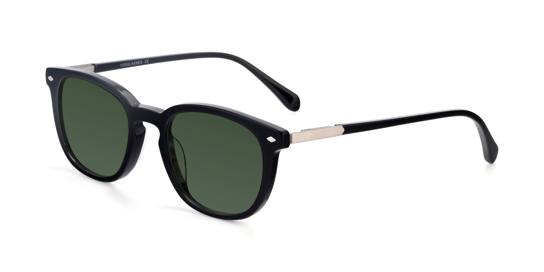 Angle of 17578 in Black with Green Tinted Lenses