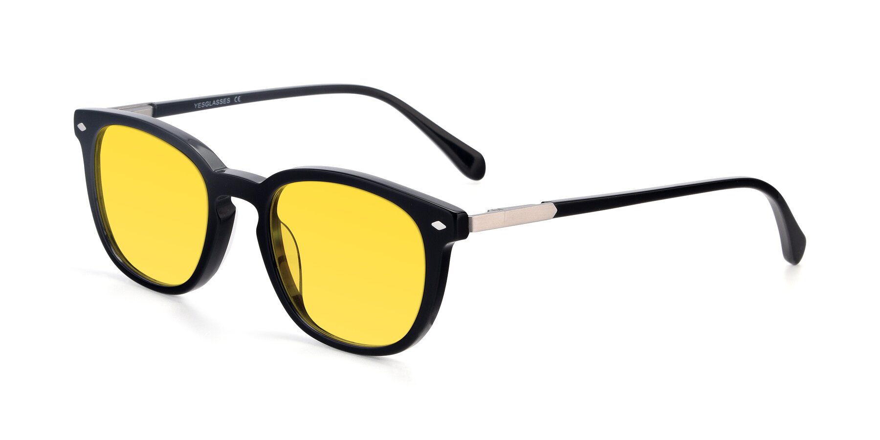 Angle of 17578 in Black with Yellow Tinted Lenses