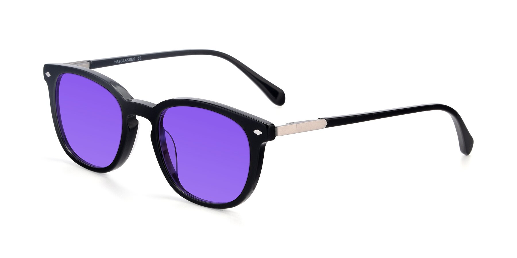 Angle of 17578 in Black with Purple Tinted Lenses
