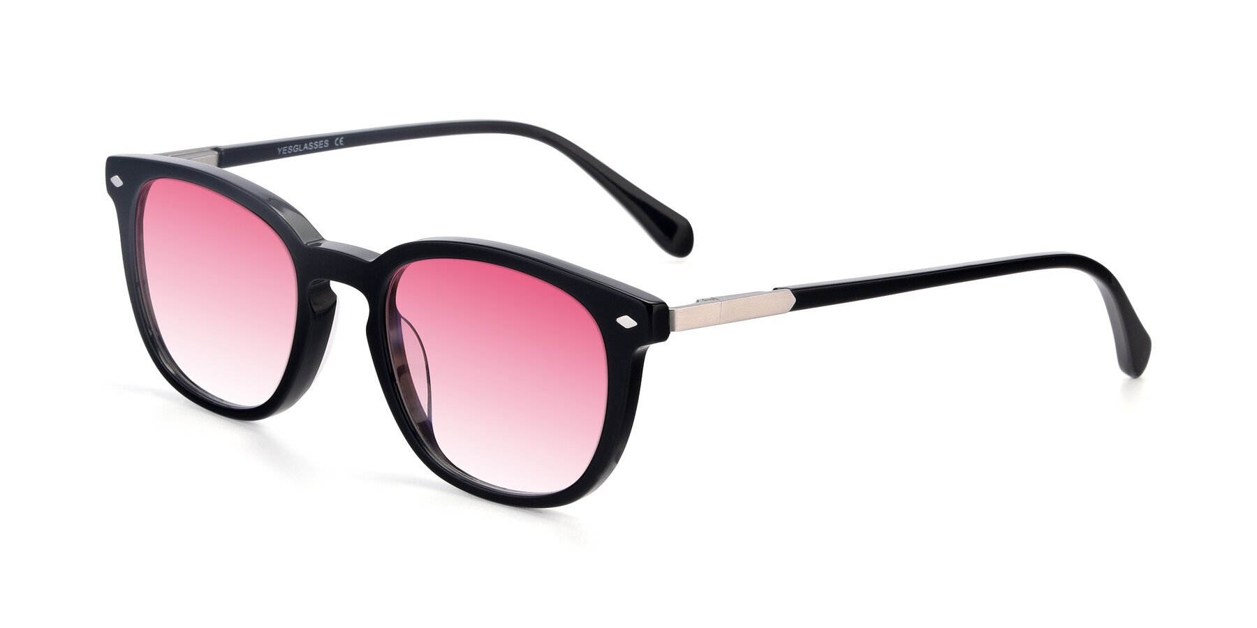 Angle of 17578 in Black with Pink Gradient Lenses