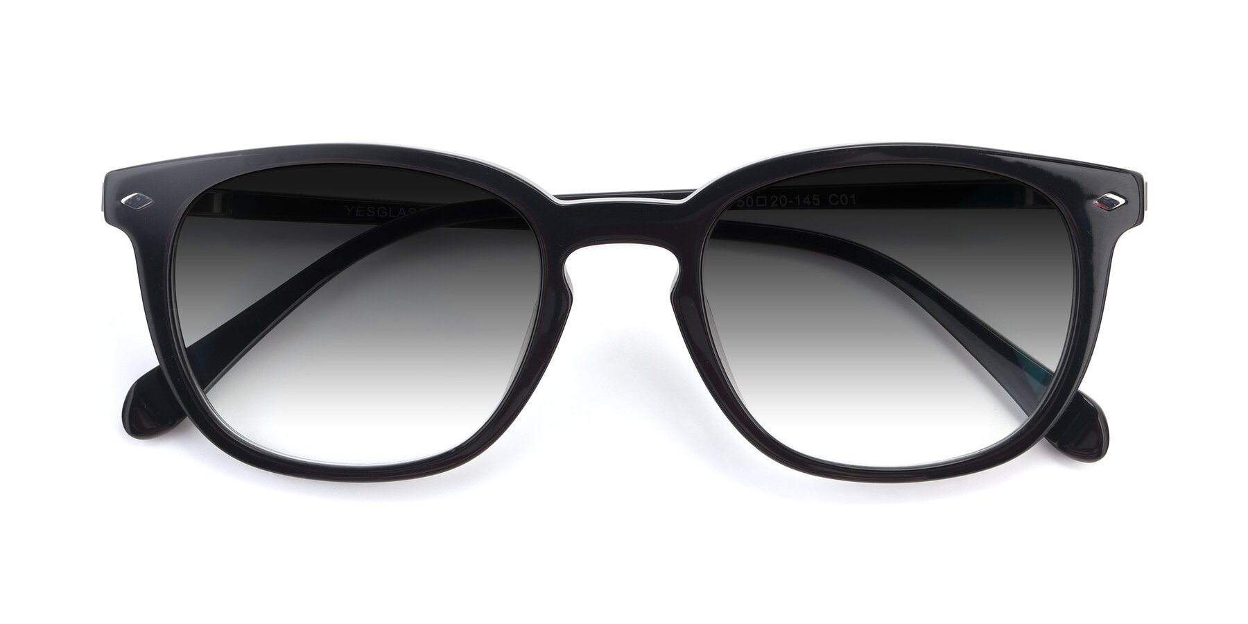 Folded Front of 17578 in Black with Gray Gradient Lenses