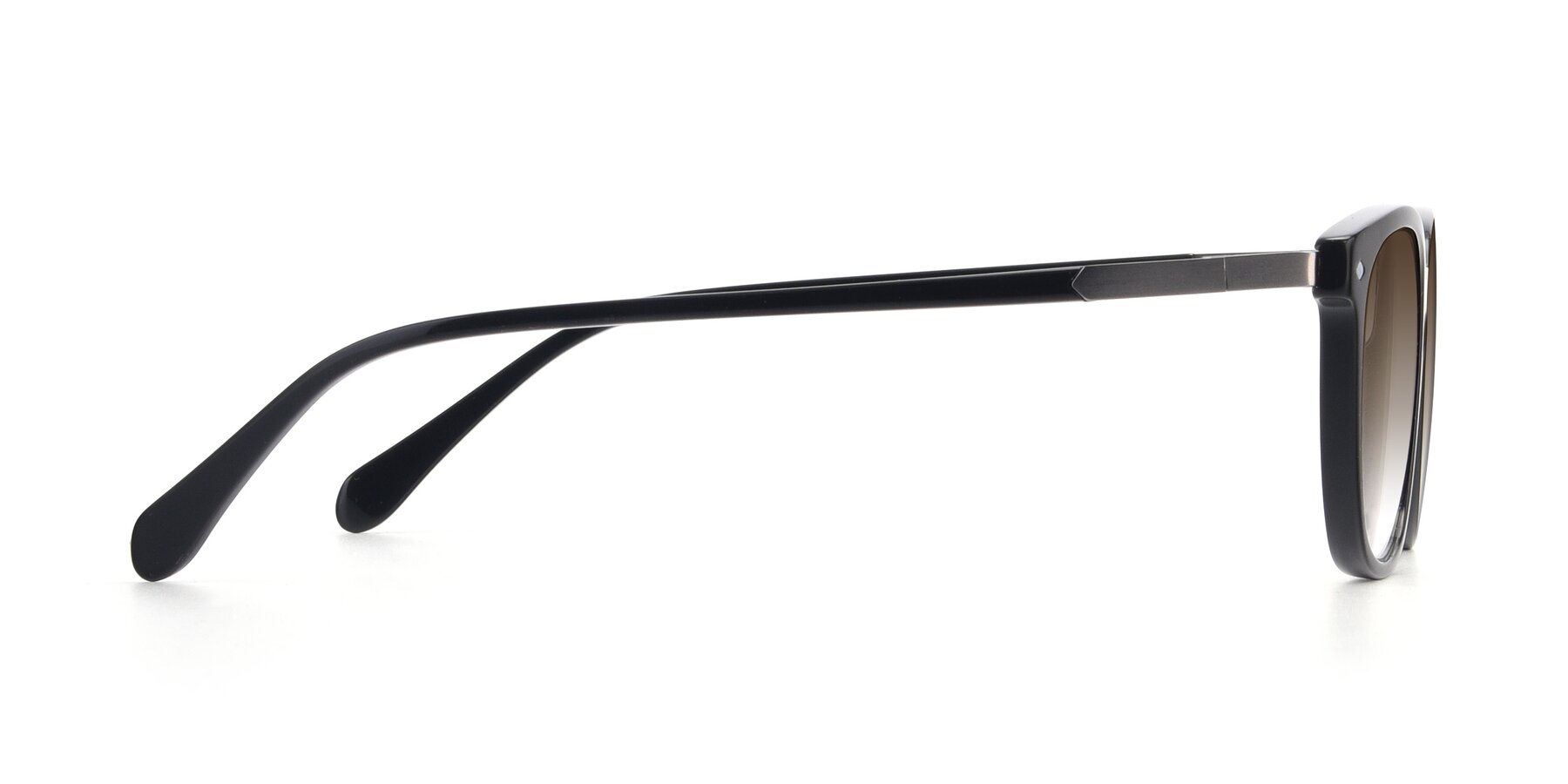 Side of 17578 in Black with Brown Gradient Lenses