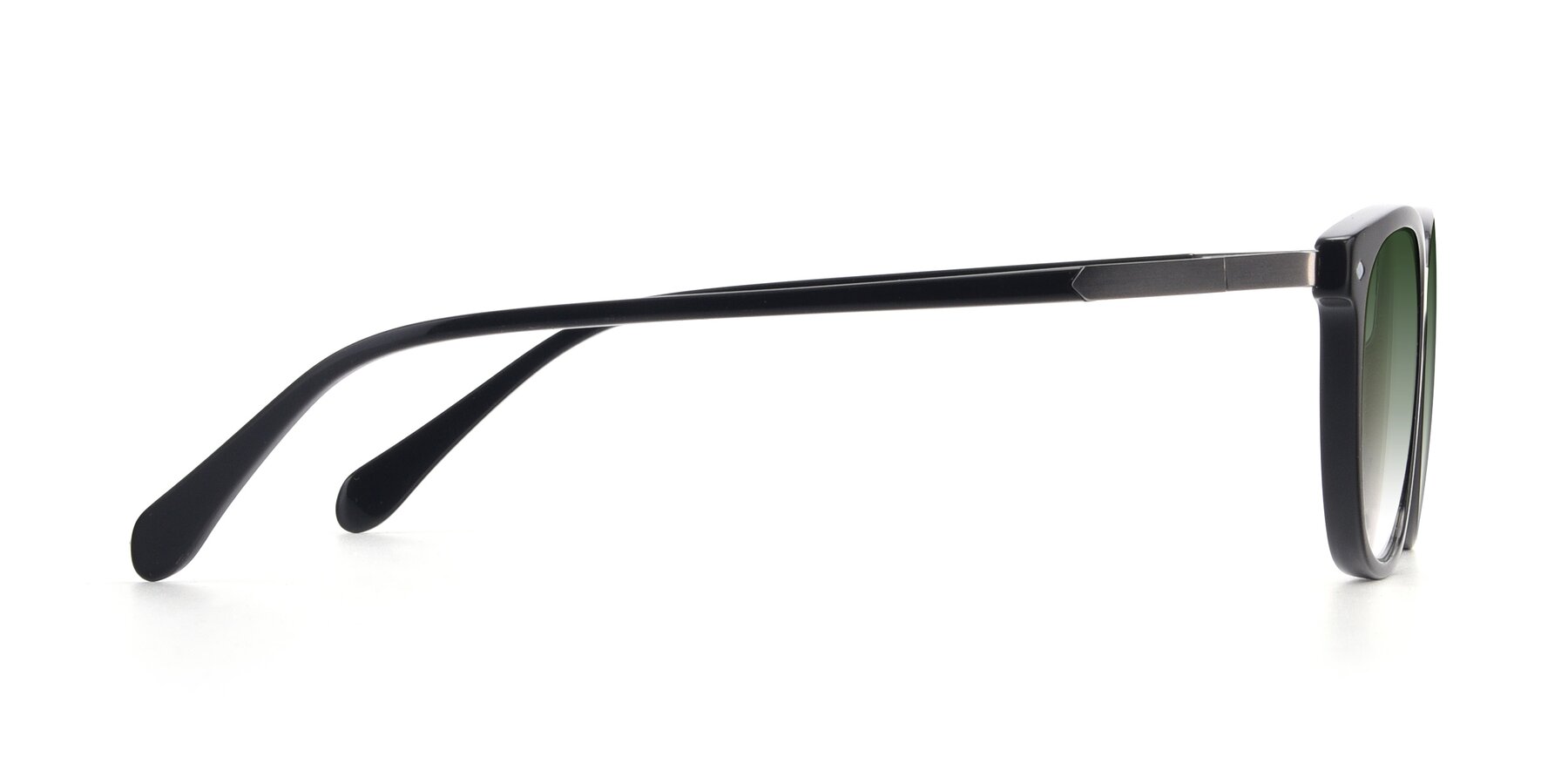 Side of 17578 in Black with Green Gradient Lenses