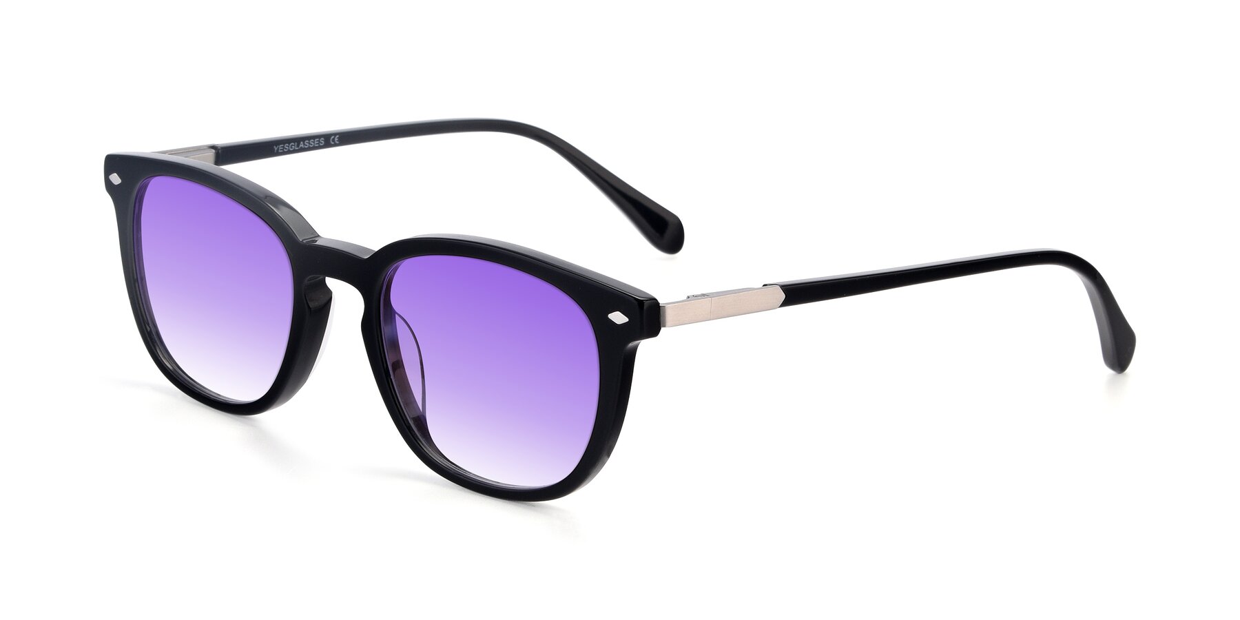 Angle of 17578 in Black with Purple Gradient Lenses