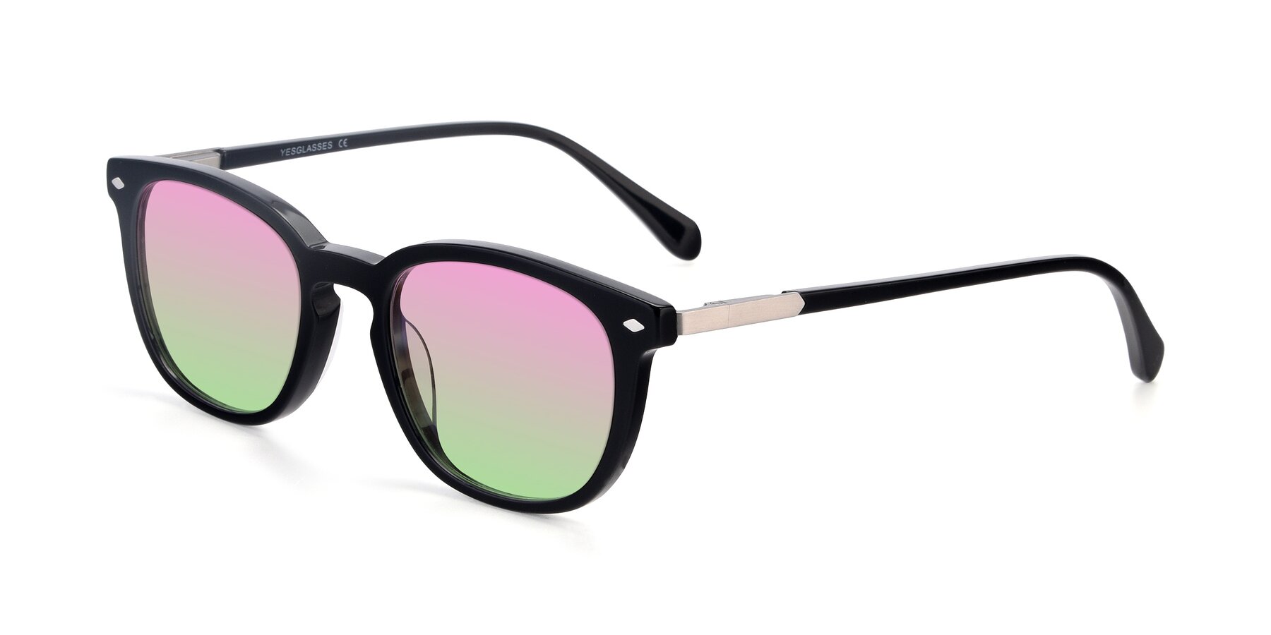 Angle of 17578 in Black with Pink / Green Gradient Lenses