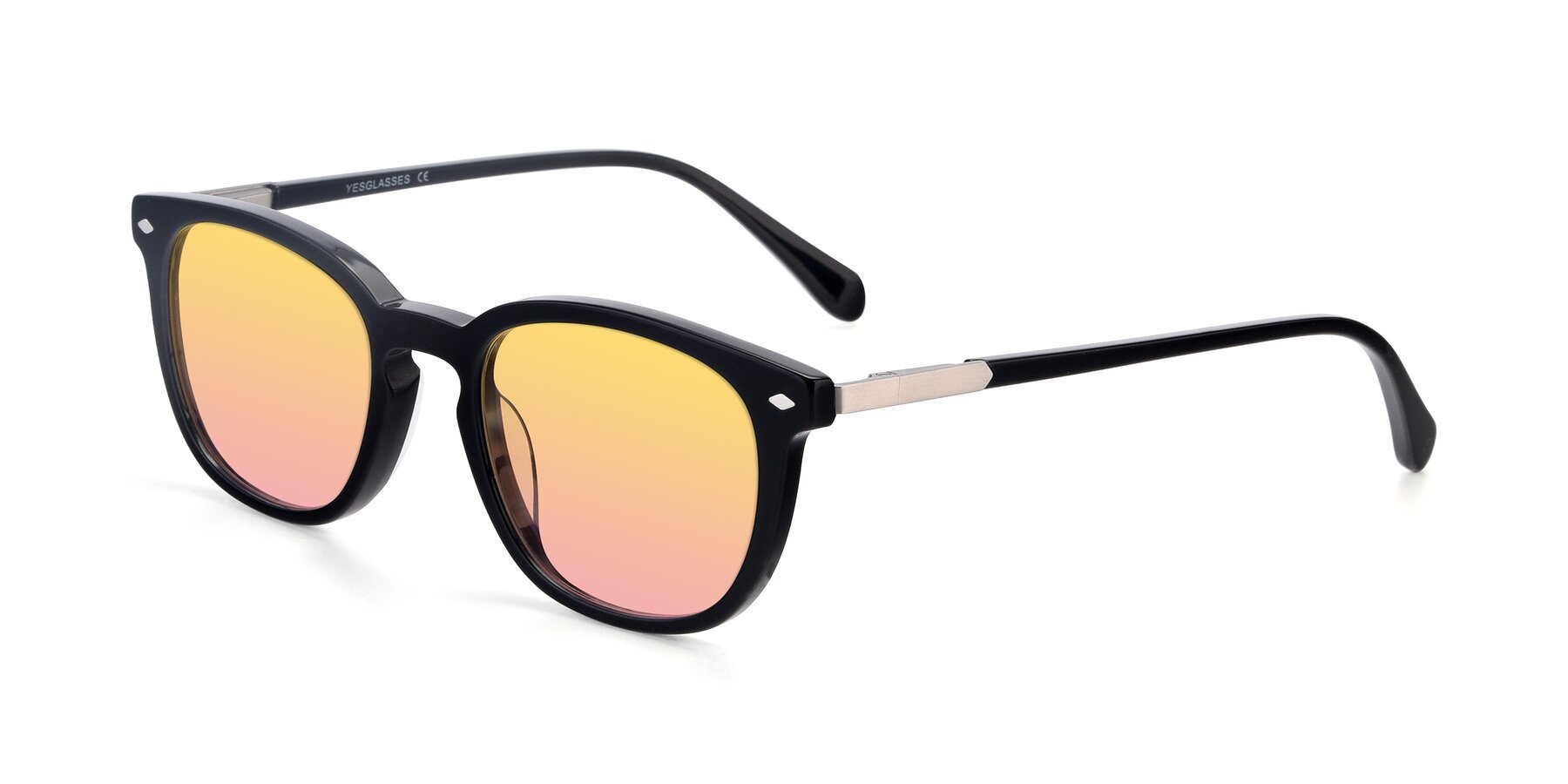 Angle of 17578 in Black with Yellow / Pink Gradient Lenses