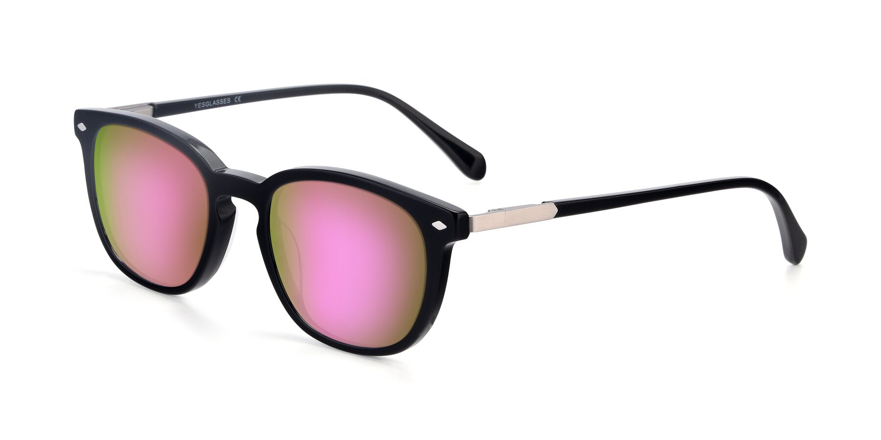 Angle of 17578 in Black with Pink Mirrored Lenses
