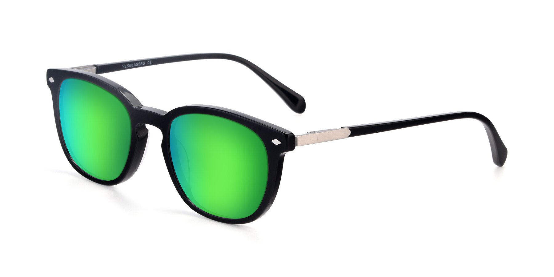 Angle of 17578 in Black with Green Mirrored Lenses
