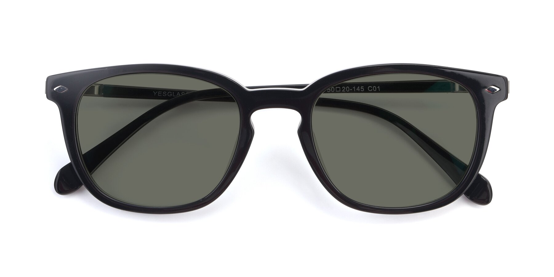 Folded Front of 17578 in Black with Gray Polarized Lenses
