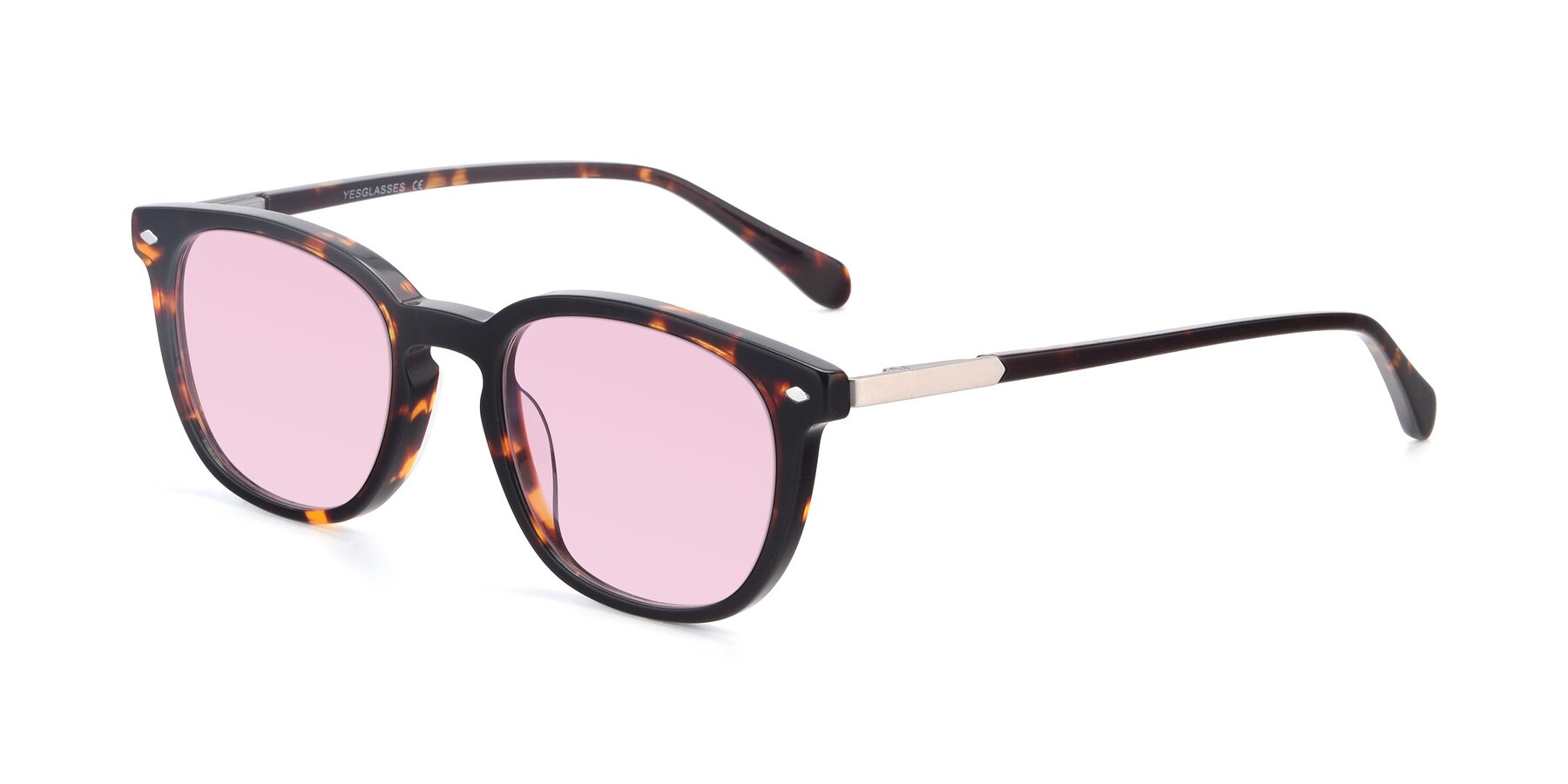 Angle of 17578 in Tortoise with Light Pink Tinted Lenses