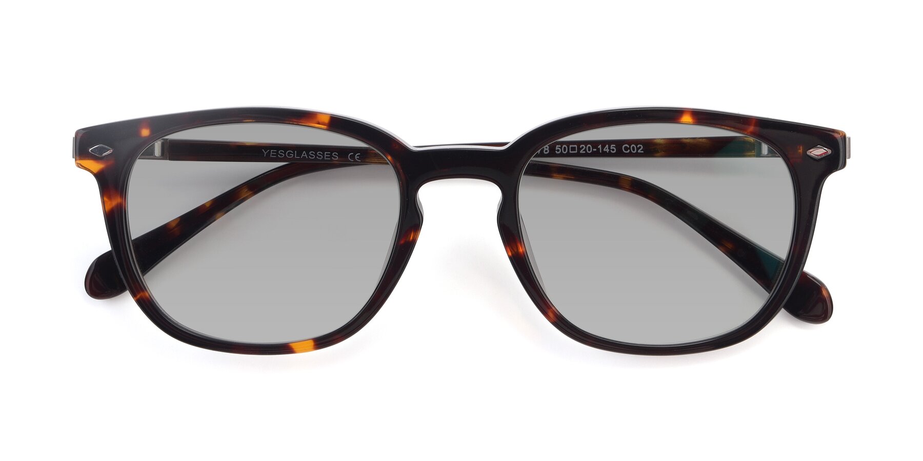 Folded Front of 17578 in Tortoise with Light Gray Tinted Lenses