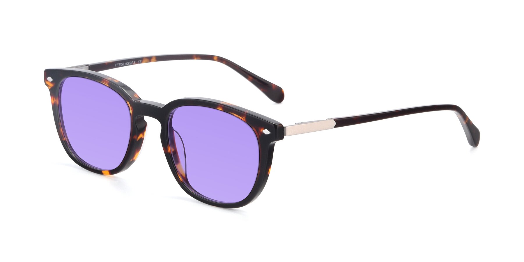 Angle of 17578 in Tortoise with Medium Purple Tinted Lenses
