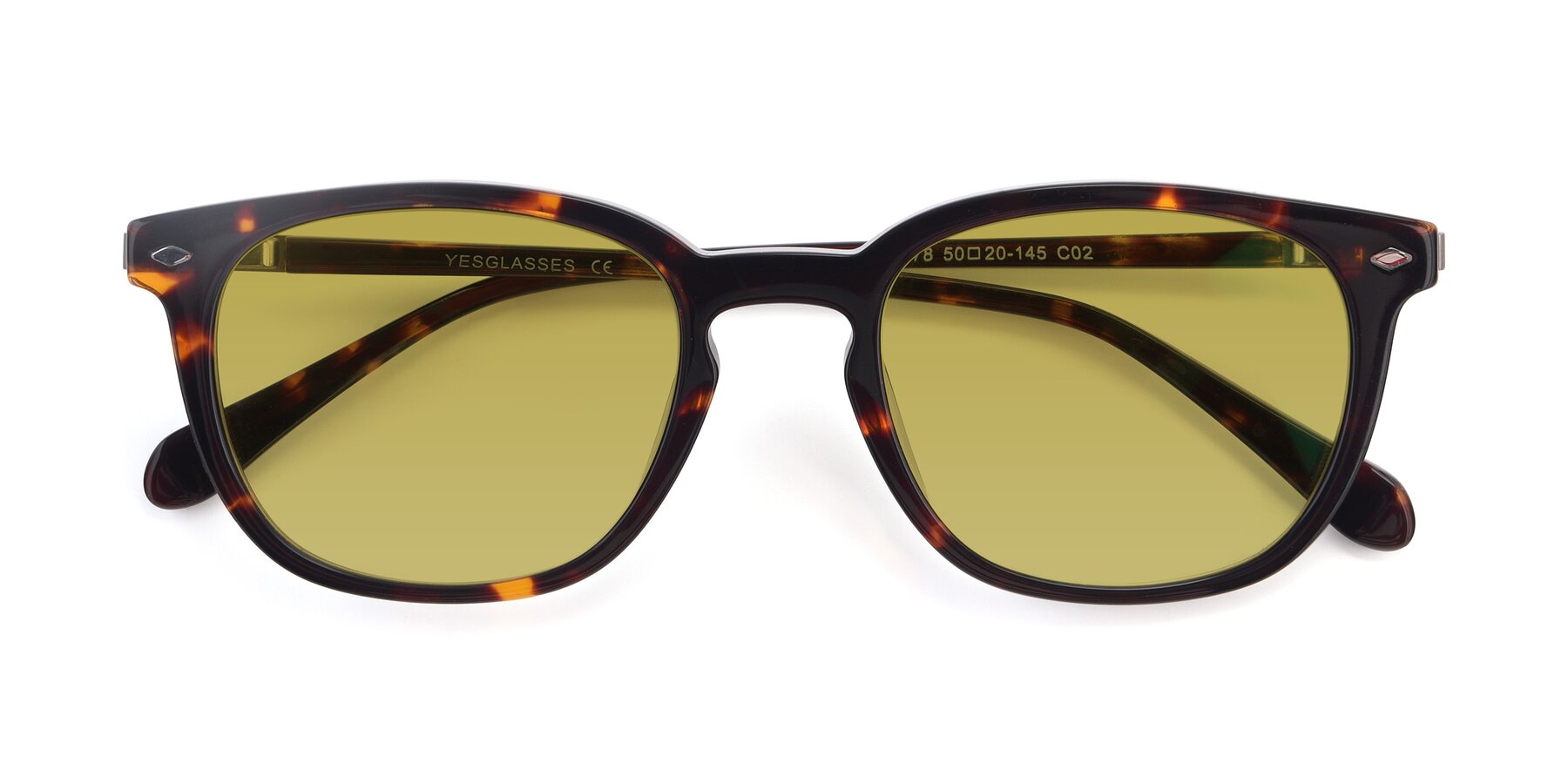 Folded Front of 17578 in Tortoise with Champagne Tinted Lenses