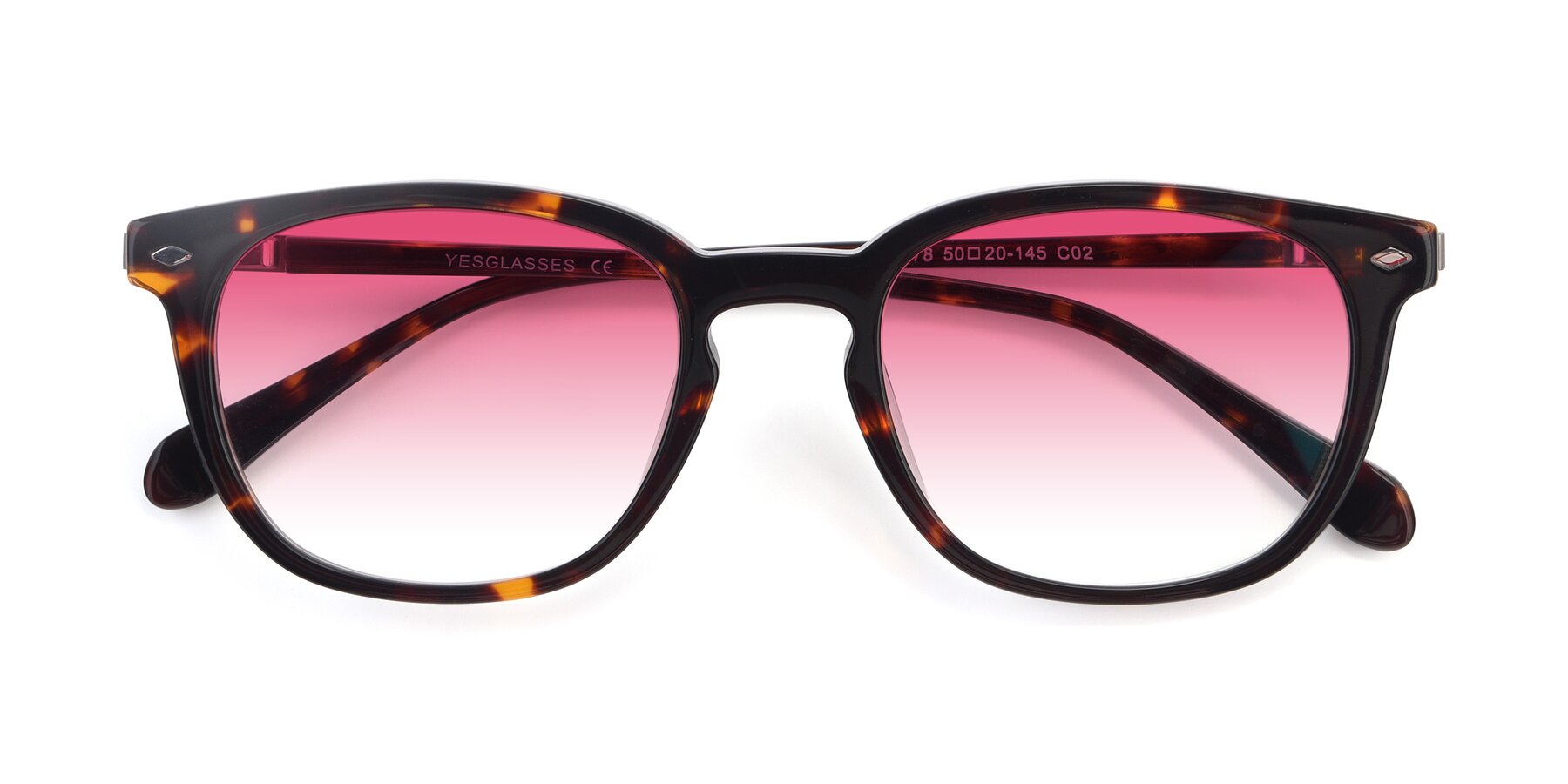 Folded Front of 17578 in Tortoise with Pink Gradient Lenses