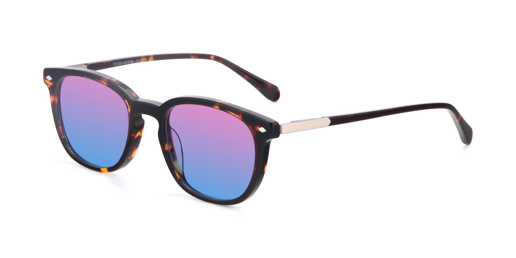 Angle of 17578 in Tortoise with Pink / Blue Gradient Lenses