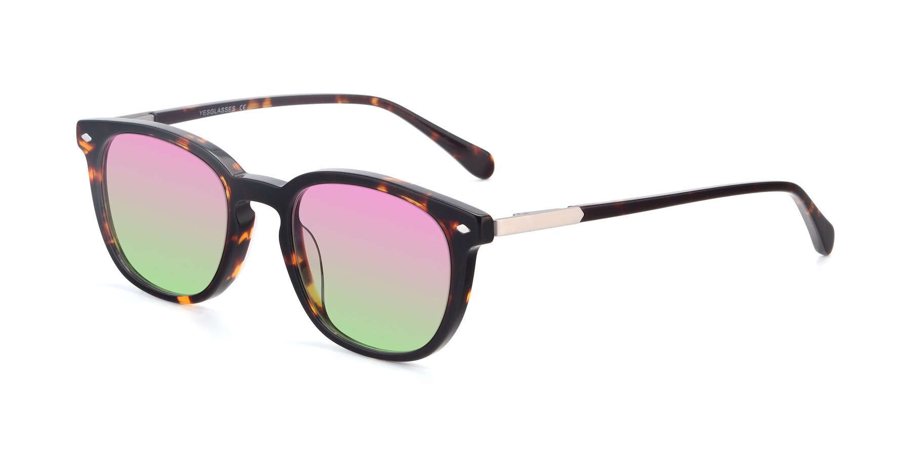 Angle of 17578 in Tortoise with Pink / Green Gradient Lenses