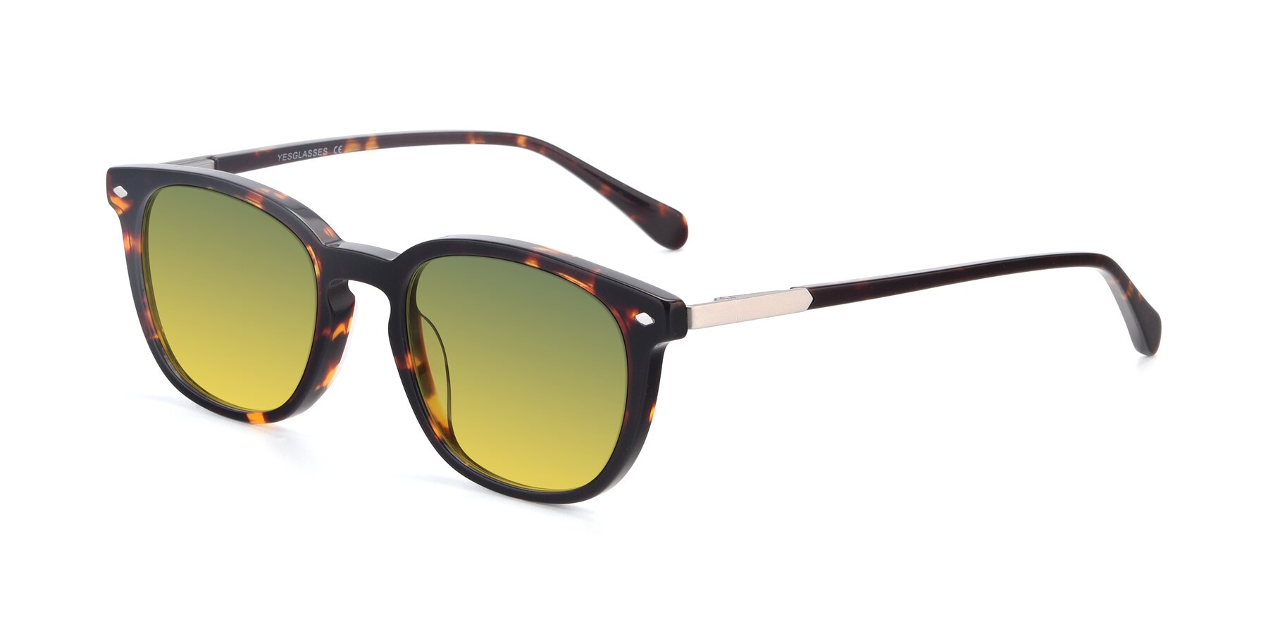 Angle of 17578 in Tortoise with Green / Yellow Gradient Lenses