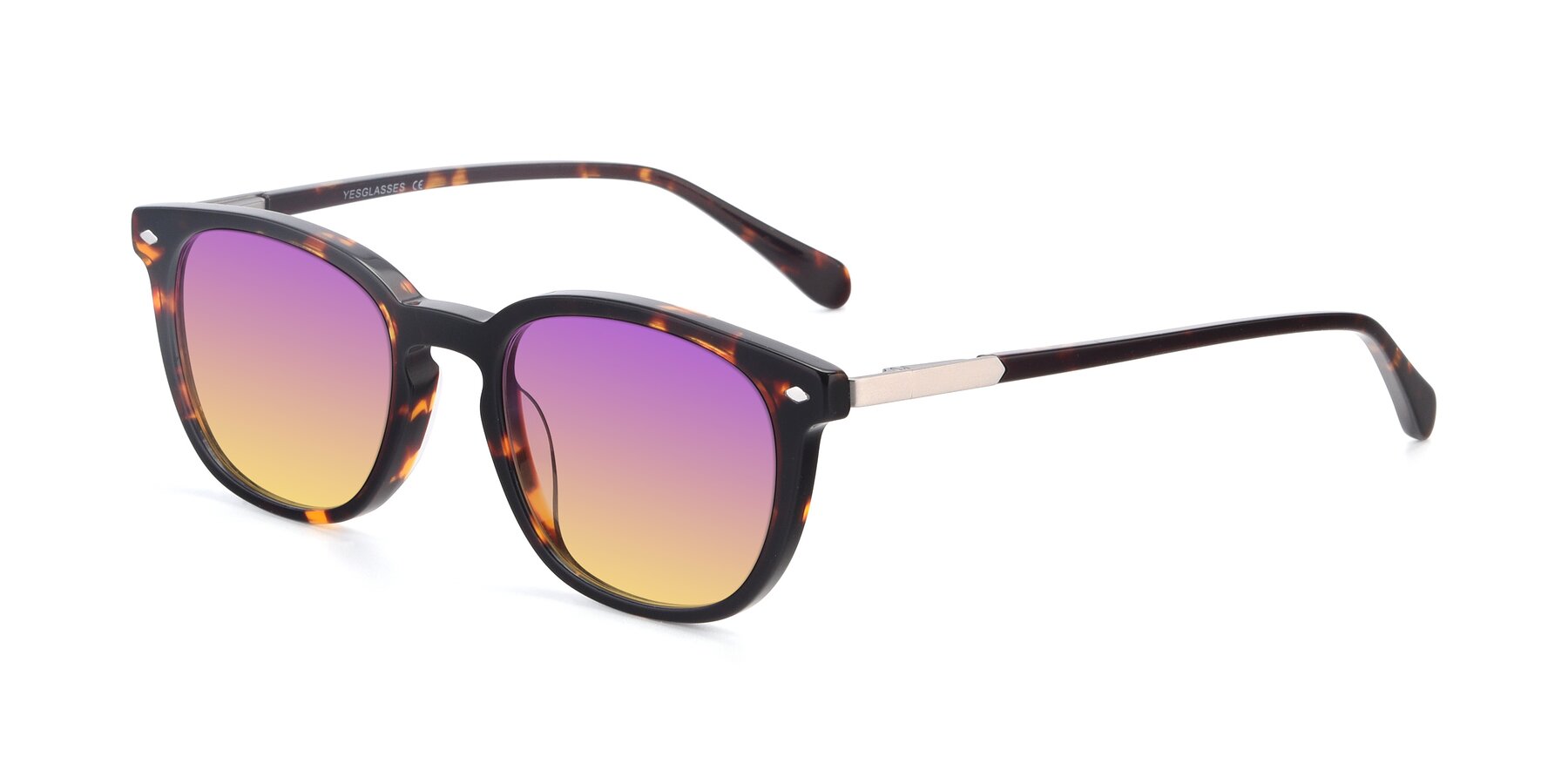 Angle of 17578 in Tortoise with Purple / Yellow Gradient Lenses