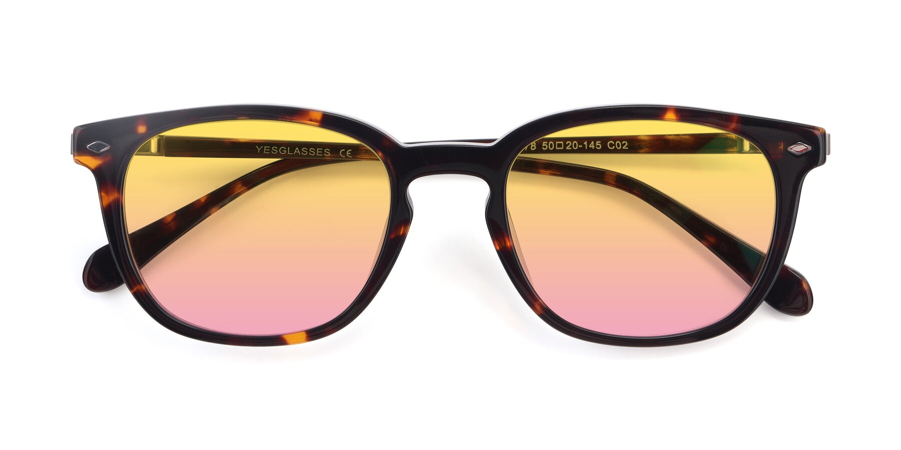 Folded Front of 17578 in Tortoise with Yellow / Pink Gradient Lenses
