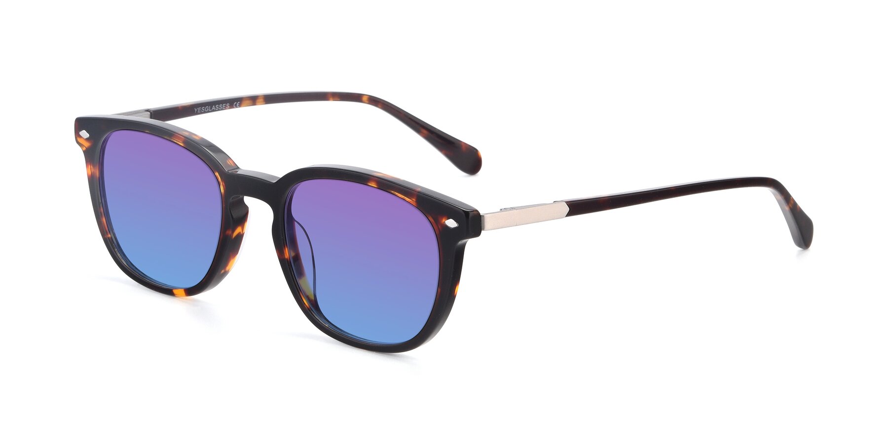 Angle of 17578 in Tortoise with Purple / Blue Gradient Lenses