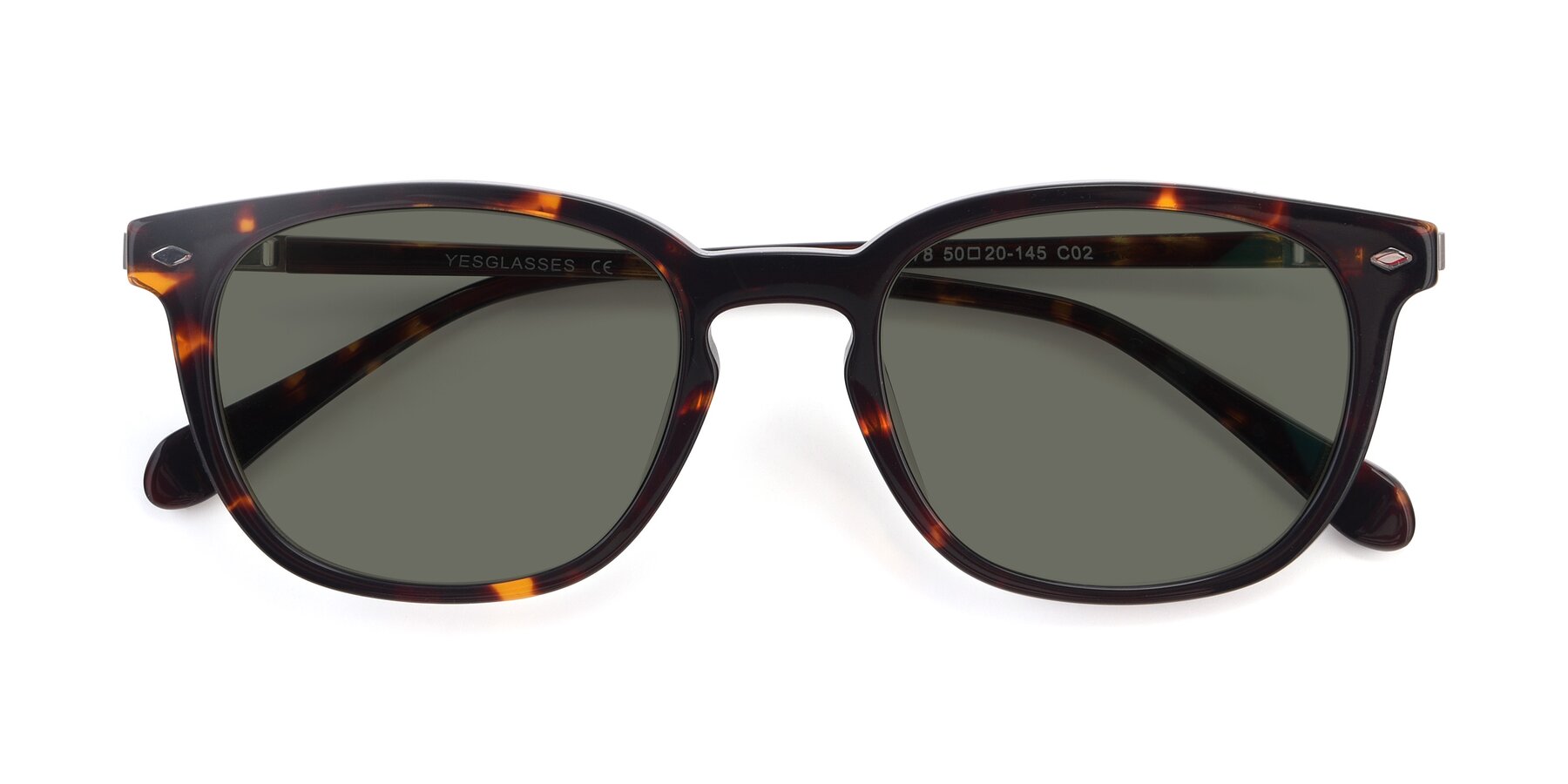 Folded Front of 17578 in Tortoise with Gray Polarized Lenses