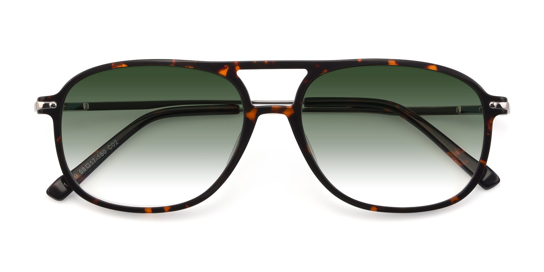 Folded Front of 17580 in Tortoise with Green Gradient Lenses