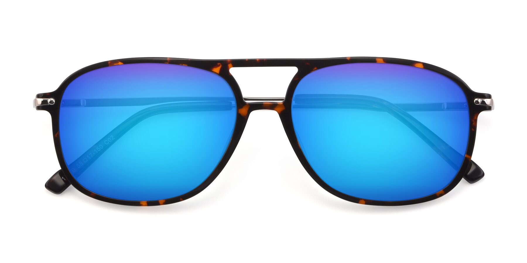 View of 17580 in Tortoise with Blue Mirrored Lenses