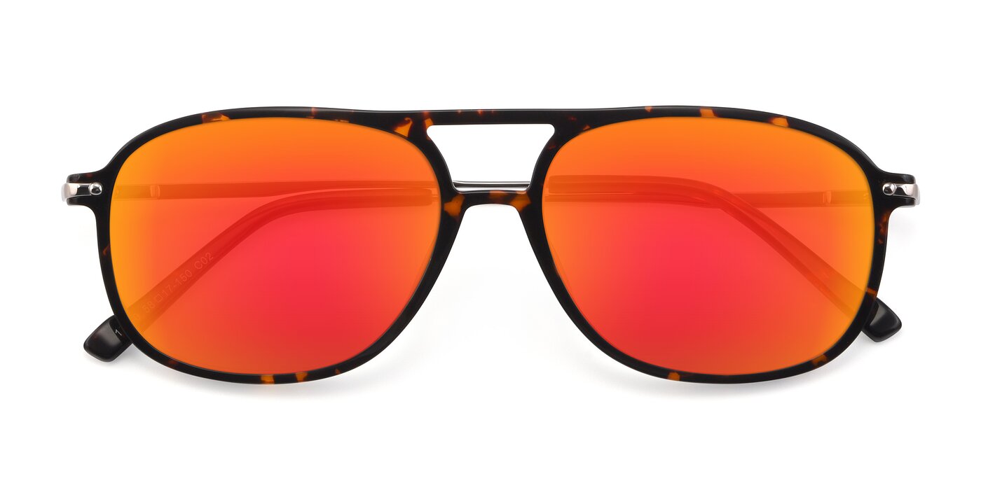 17580 - Tortoise Flash Mirrored Sunglasses