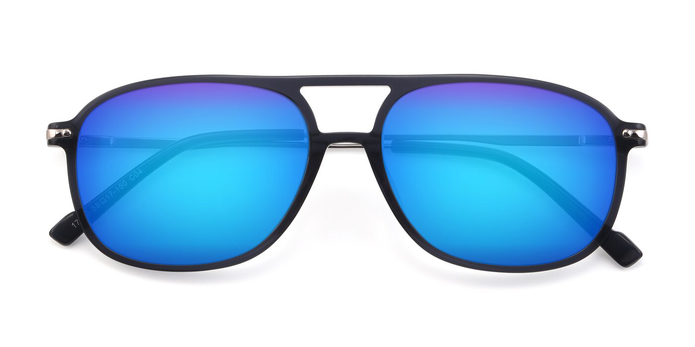 17580 - Dark Bluish Gray Flash Mirrored Sunglasses