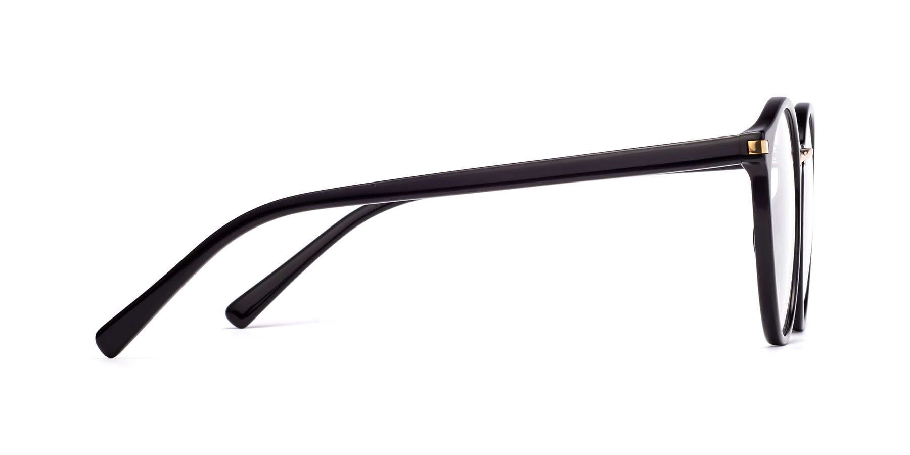 Side of Casper in Black with Clear Eyeglass Lenses