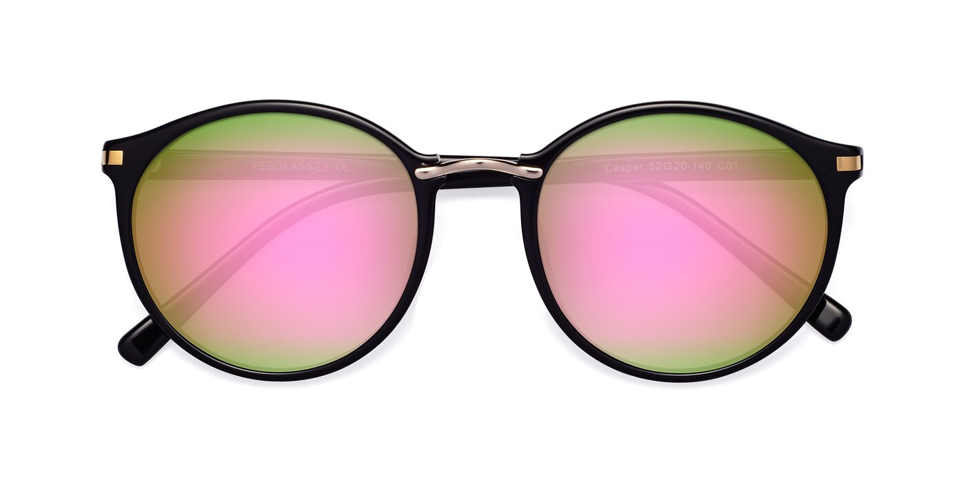 Casper - Black Flash Mirrored Sunglasses