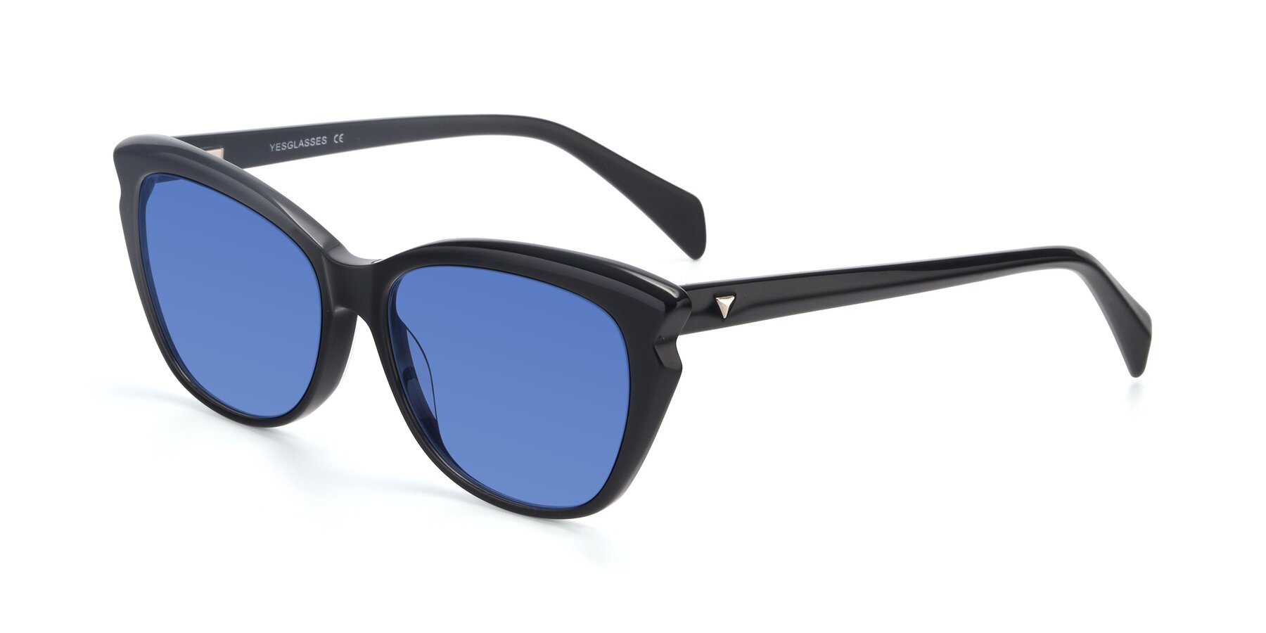 Angle of 17629 in Black with Blue Tinted Lenses
