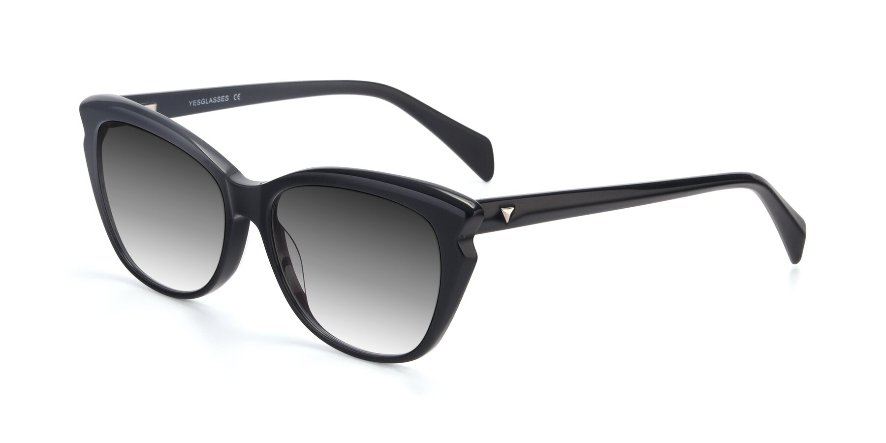 Angle of 17629 in Black with Gray Gradient Lenses