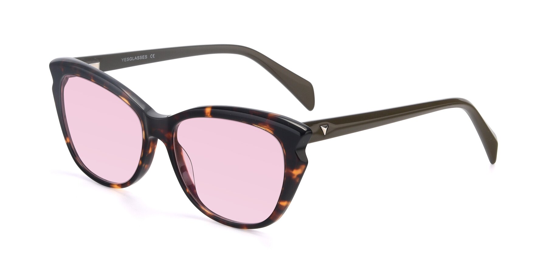 Angle of 17629 in Tortoise with Light Pink Tinted Lenses