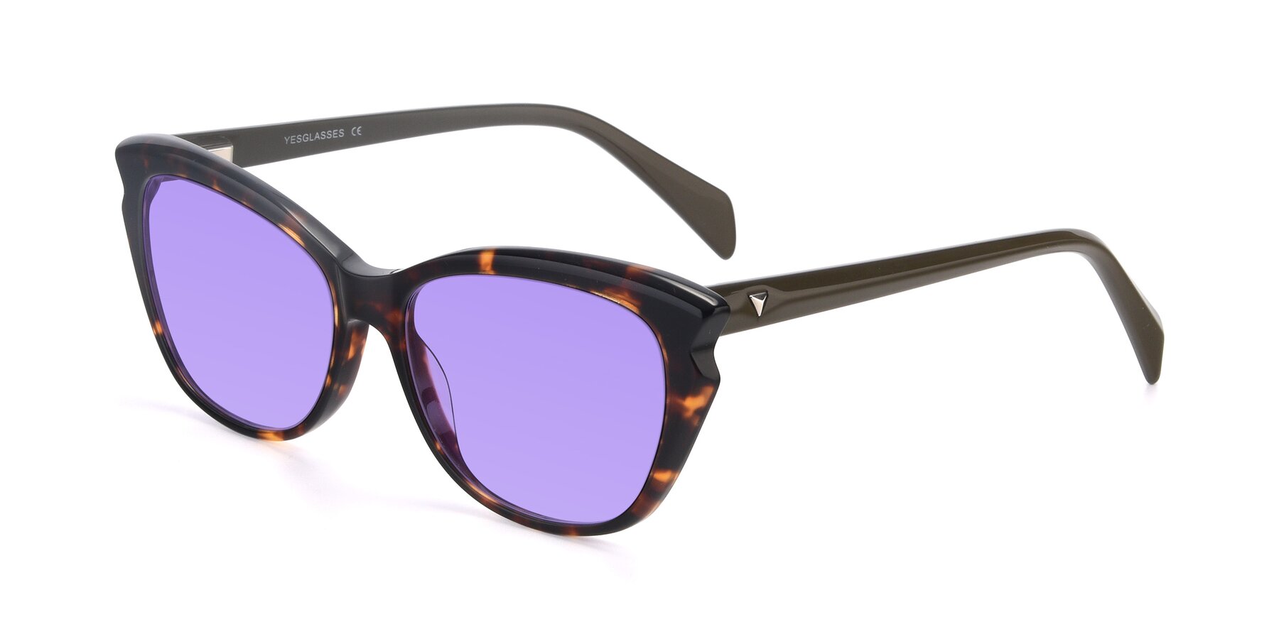 Angle of 17629 in Tortoise with Medium Purple Tinted Lenses