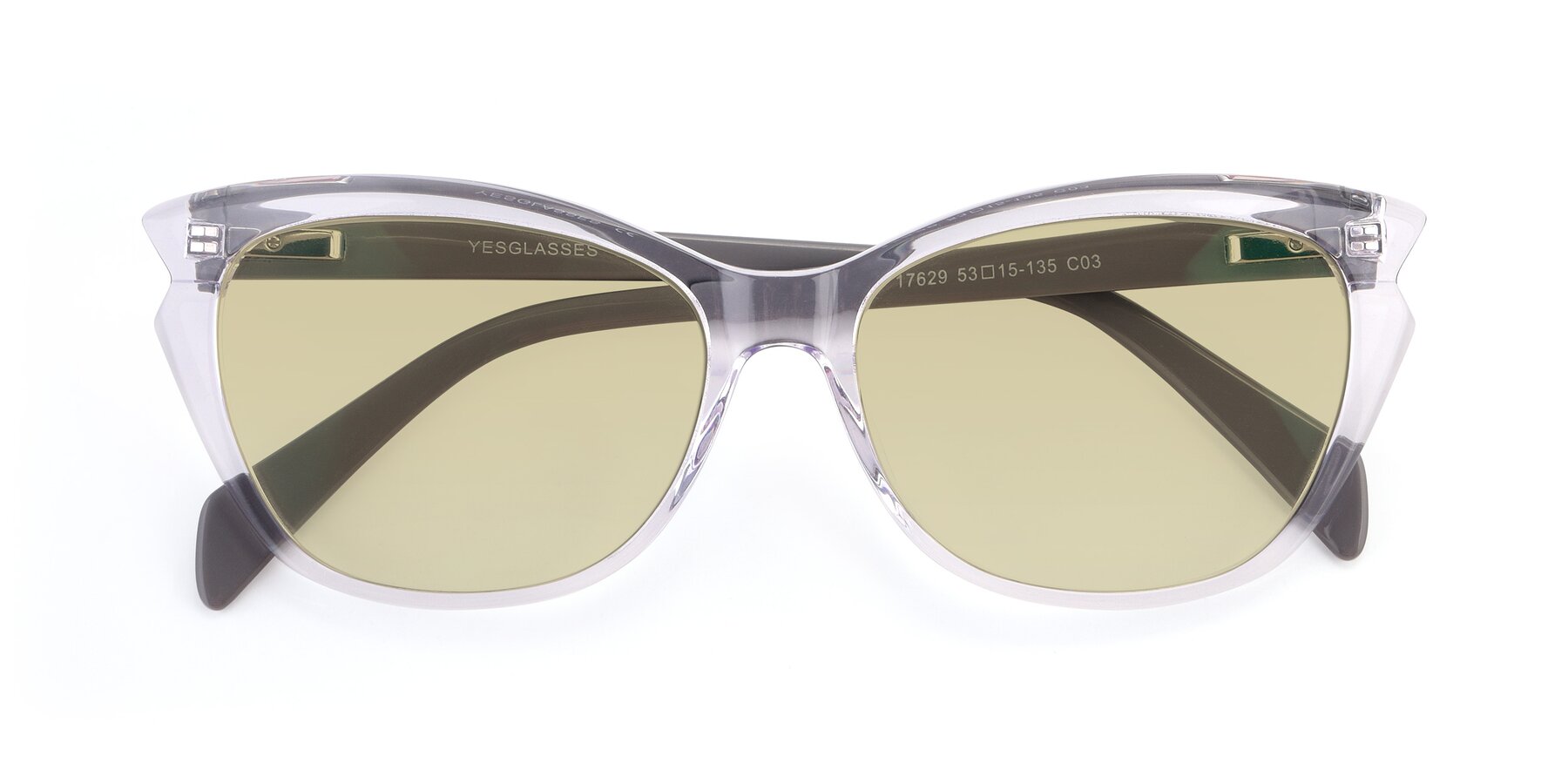 Folded Front of 17629 in Clear with Light Champagne Tinted Lenses