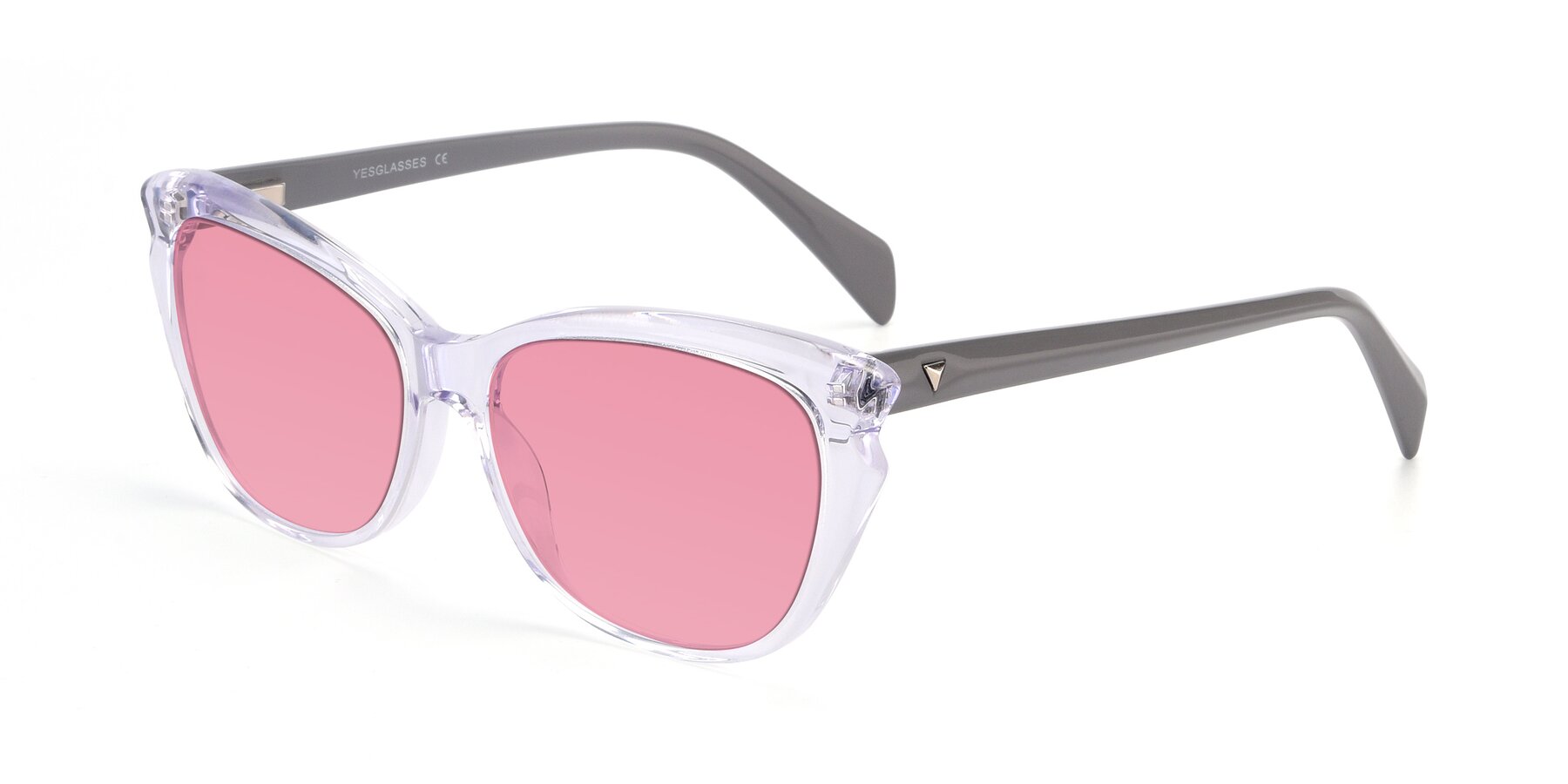 Angle of 17629 in Clear with Pink Tinted Lenses
