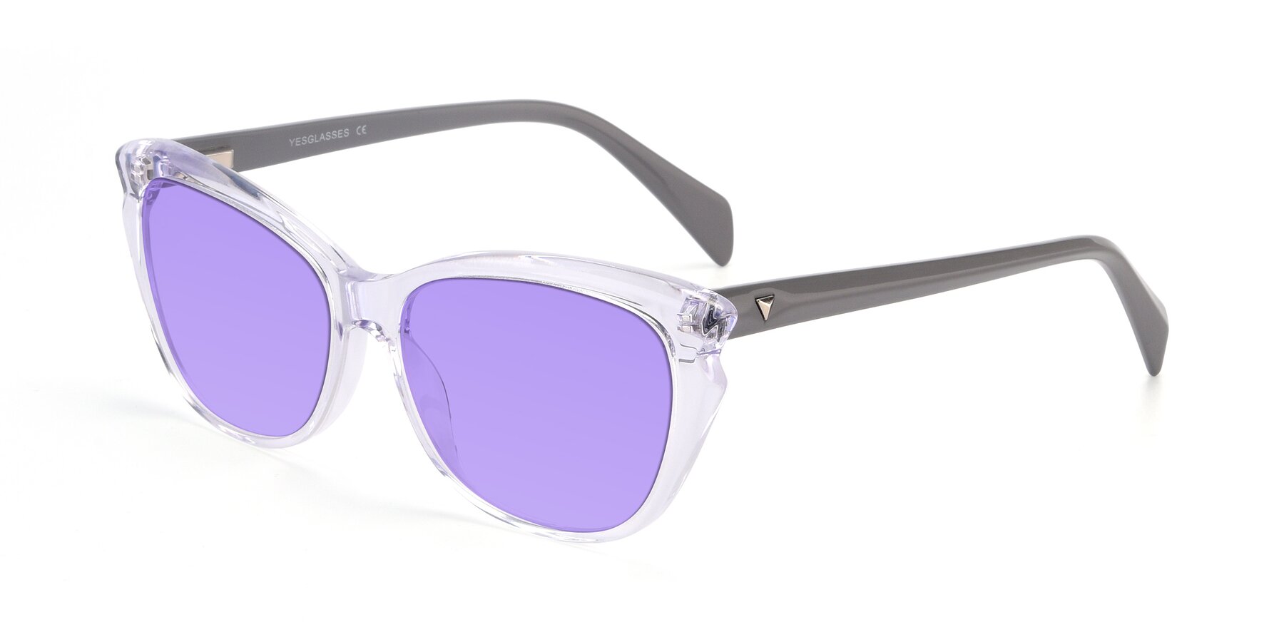Angle of 17629 in Clear with Medium Purple Tinted Lenses