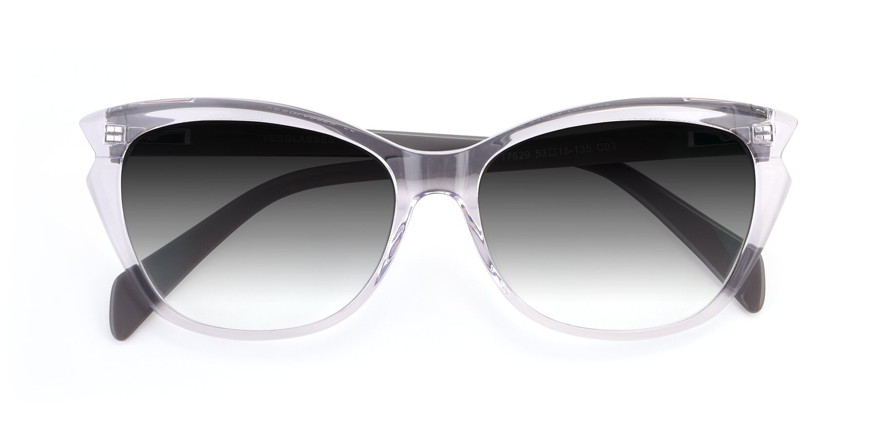 Folded Front of 17629 in Clear with Gray Gradient Lenses