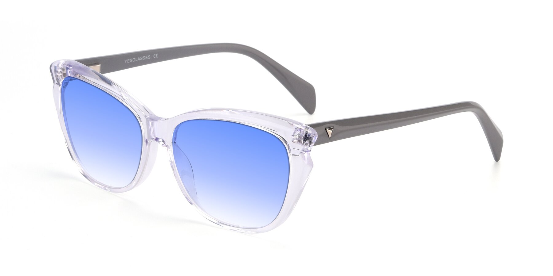 Angle of 17629 in Clear with Blue Gradient Lenses