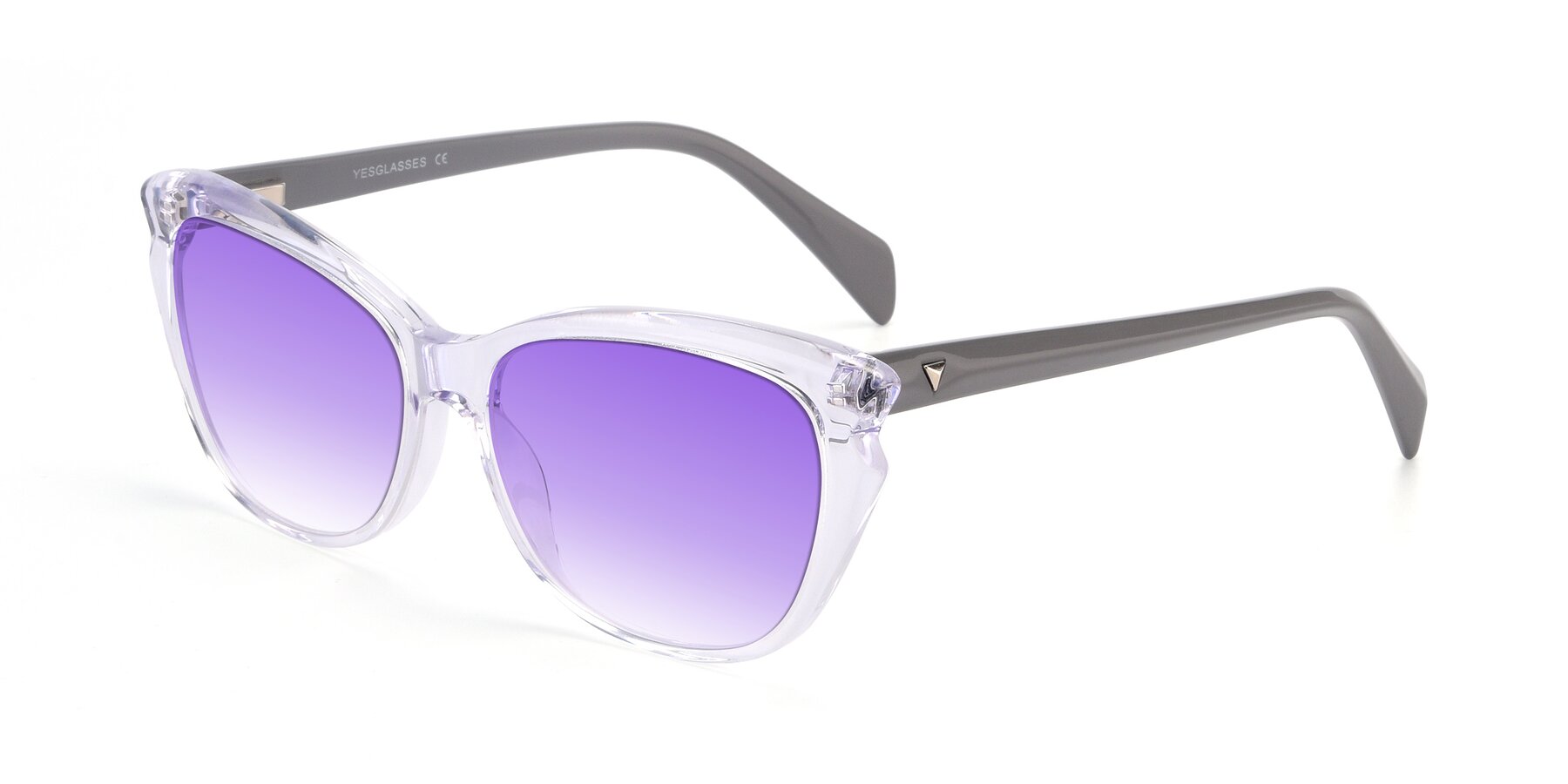 Angle of 17629 in Clear with Purple Gradient Lenses