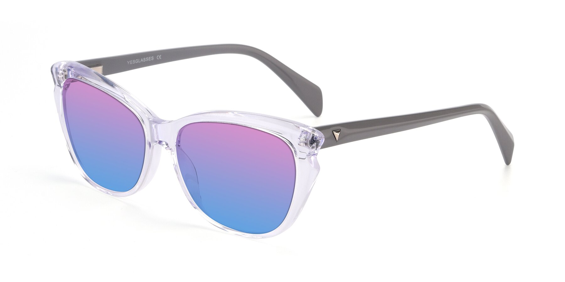 Angle of 17629 in Clear with Pink / Blue Gradient Lenses