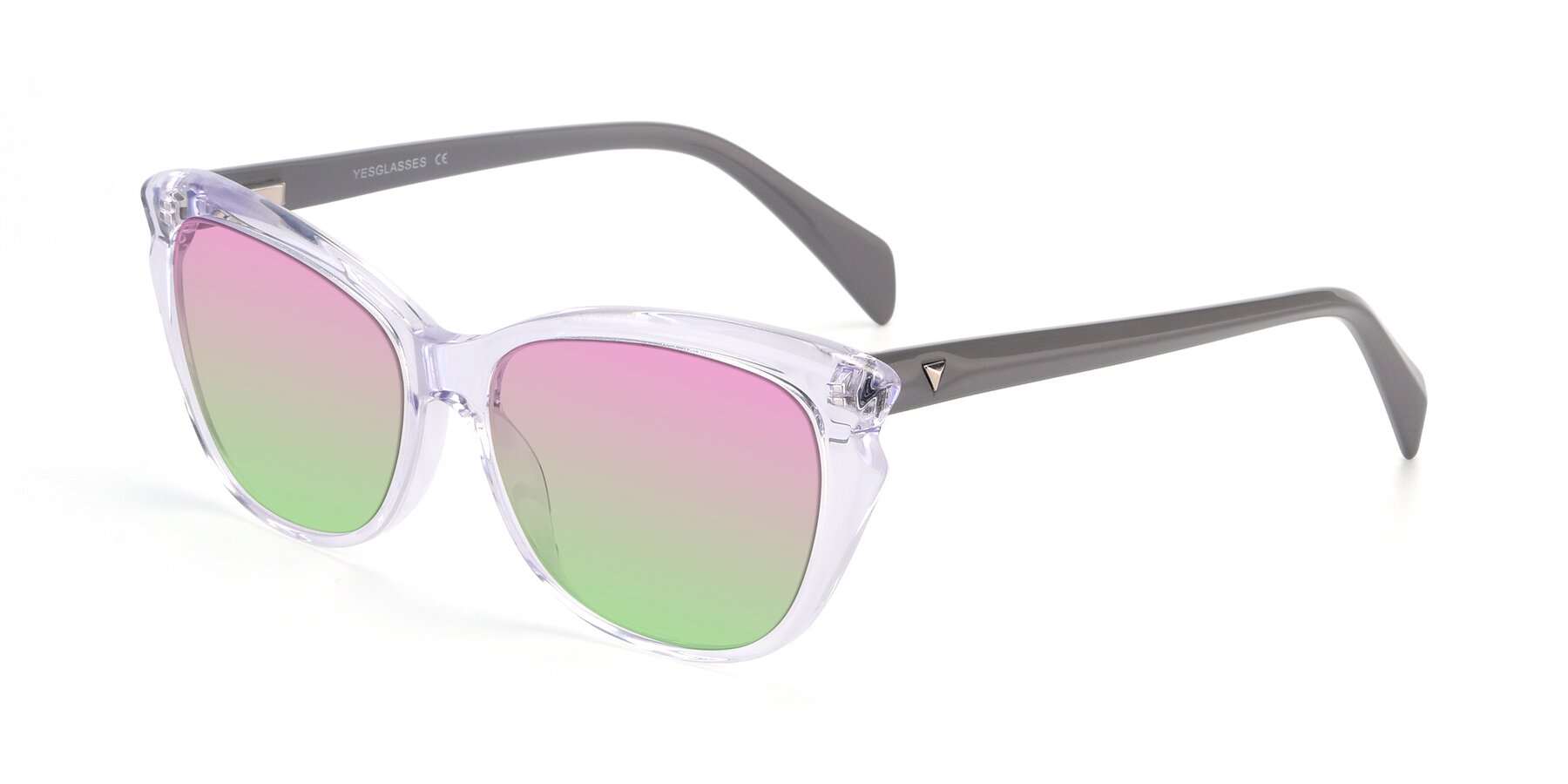 Angle of 17629 in Clear with Pink / Green Gradient Lenses